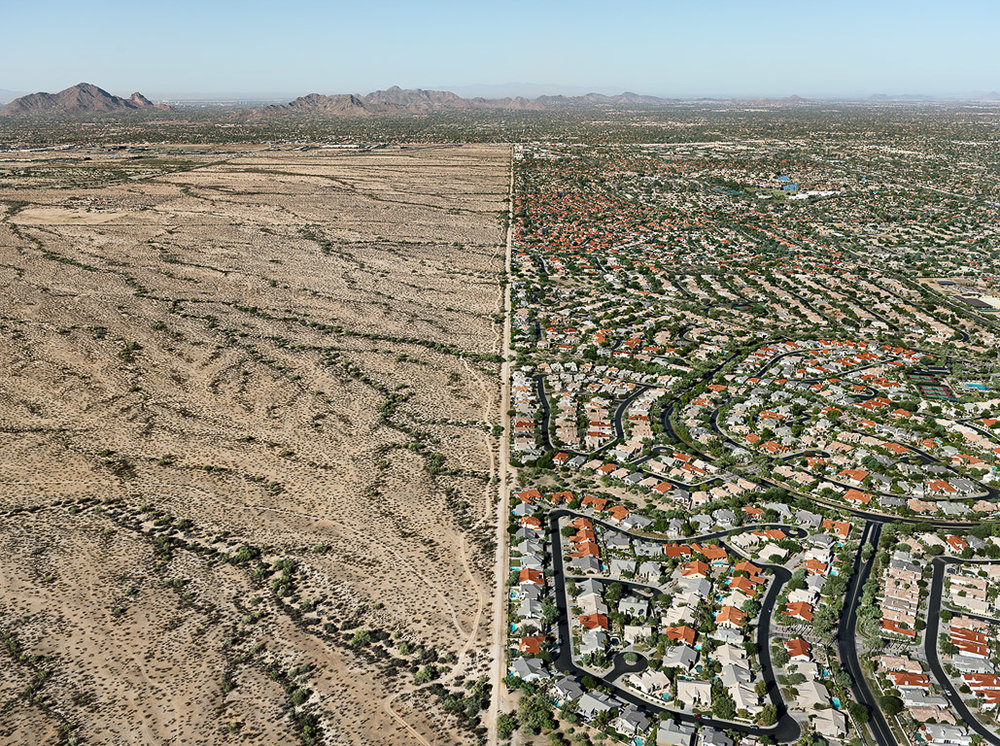 The boundary between Scottsdale, AZ and the Salt River Indian Reservation
