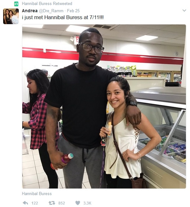 celebrity lookalike socialite - Hannibal Buress Retweeted Andrea Feb 25 i just met Hannibal Buress at 711||| In Hannibal Buress 122 47 852