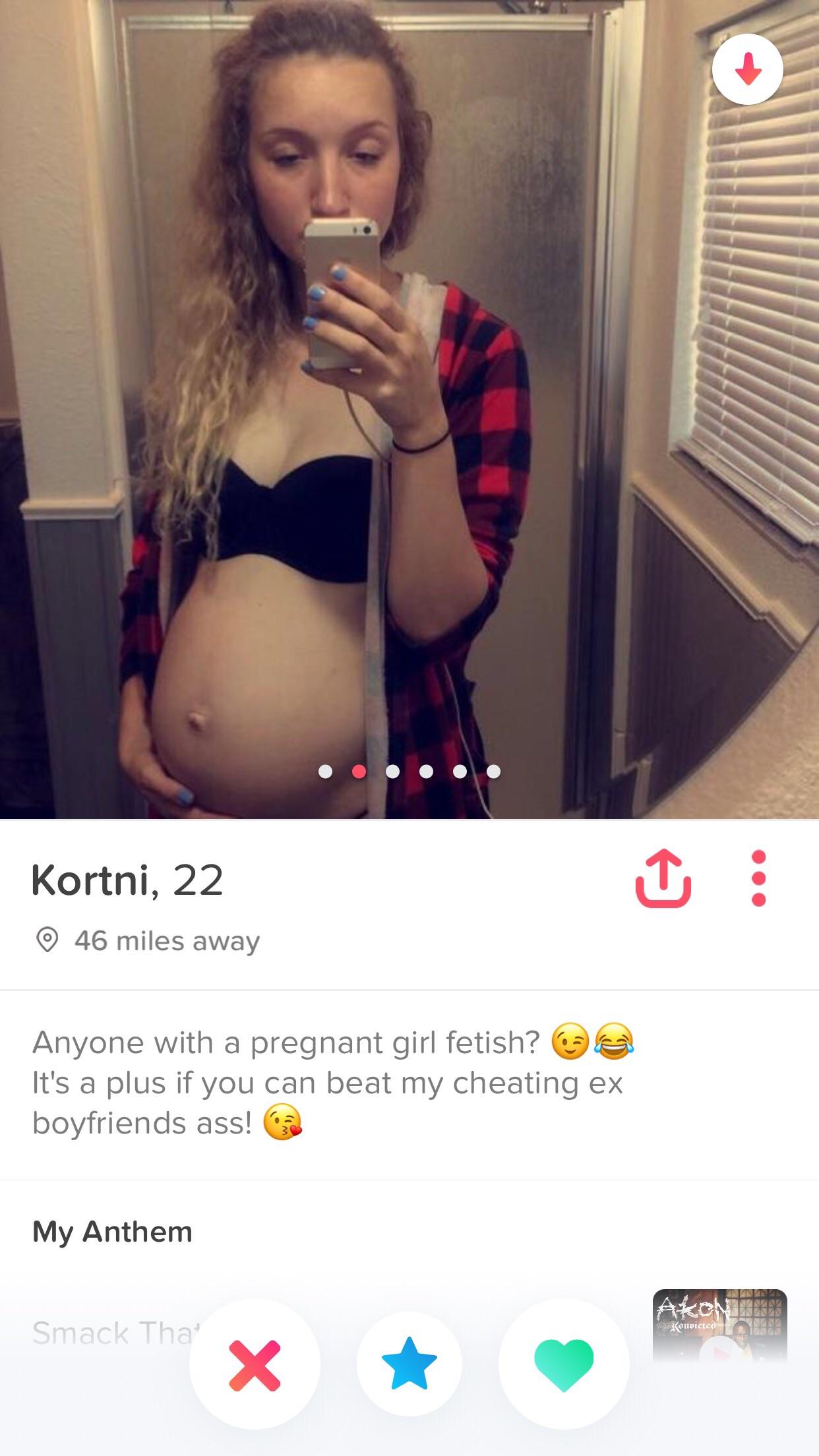 pregnant teen tinder - Kortni, 22 46 miles away Anyone with a pregnant girl fetish? It's a plus if you can beat my cheating ex boyfriends ass! My Anthem Konvicted Smack Tha'