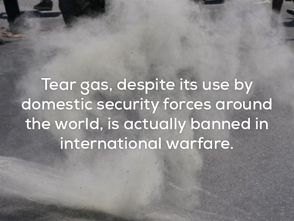 Disturbing fact about tear gas being banned in international warfare