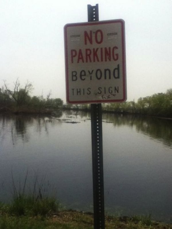 obvious thing - No Parking Beyond This Sign