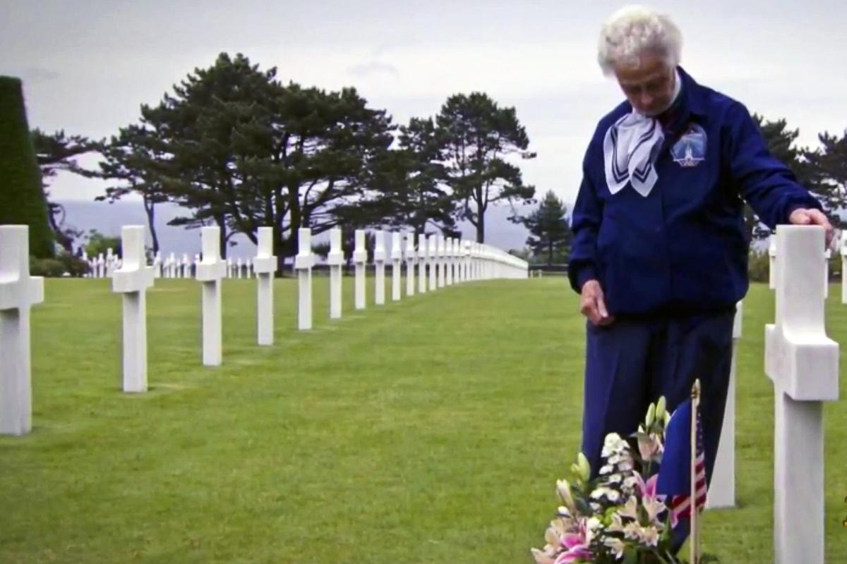 An American woman never learned what happened to her husband, whose plane was shot down over Les Ventes, France during WWII. She finally got her congressman to reopen his case in 2011. She was shocked to learn the town had been memorializing him and his sacrifice for 67 years.