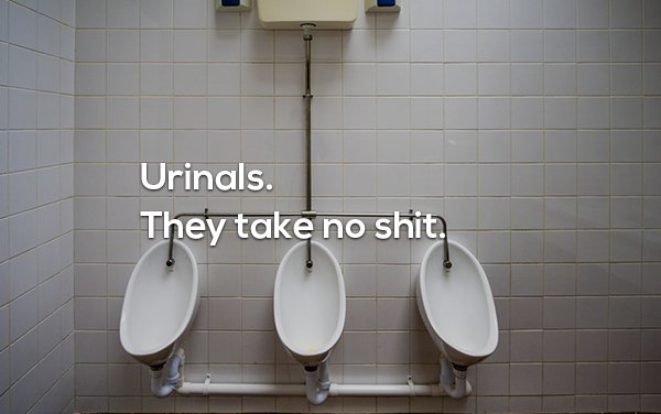 bathroom urinals pun