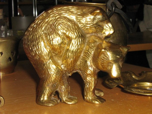 Brass statue of humping bears found at thrift shop