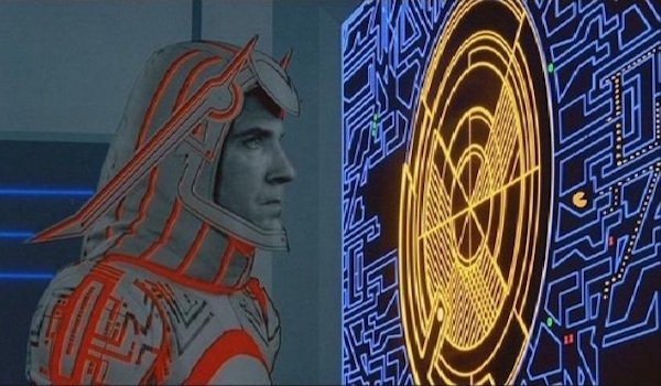 Tron (1982)This movie is full of nostalgic easter eggs, the most popular apparently being a scene where Pac-Man is visible.