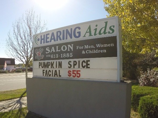sign - Chearing Aids Steril Salon For Men, Women & Children 9706131885 Pumpkin Spice Facial $55