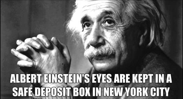 albert einstein - Albert Einstein'S Eyes Are Kept In A Safe Deposit Box In New York City