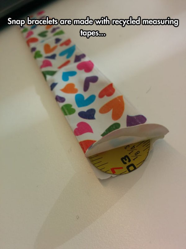 do slap bracelets work - Snap bracelets are made with recycled measuring tapes...