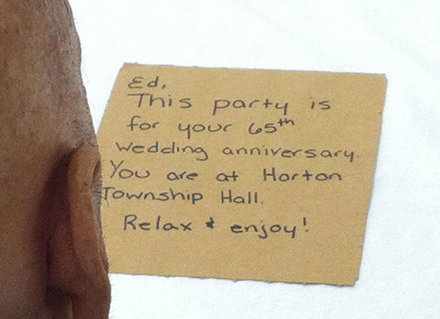 paper - Ed, This party is. for your 65th wedding anniversary. You are at Horton. Township Hall. Relax & enjoy!