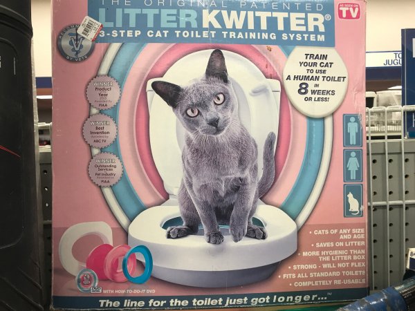 wtf thrift store find litter kwitter - The Original Patented Litter Kwitter 3Step Cat Toilet Training System Train Your Cat To Use A Human Toilet O Weeks Or Less O In Cats Of Any Size And Age Saves On Litter More Hygienic Than The Litter Box StrongWill No