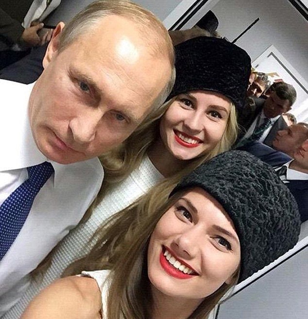 putin with russian girls