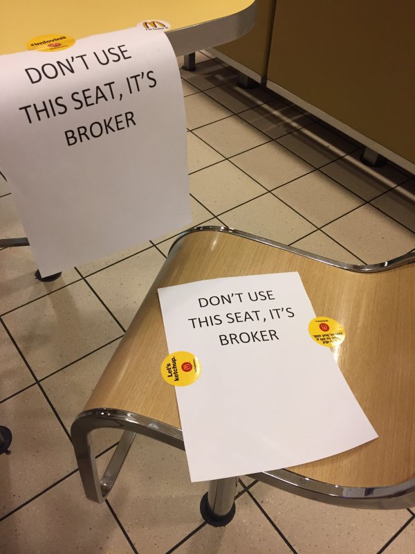 table - Don'T Use This Seat, It'S Broker Don'T Use This Seat, It'S Broker Let's ketchup