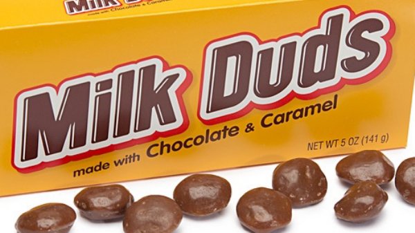 Milk Duds were intended to be a clean, symmetrical shape. When they came out of the machine looking like shapeless lumps of chocolate and caramel, an employee called them “duds.” The name stuck, much like the candies do to the roof of your mouth.