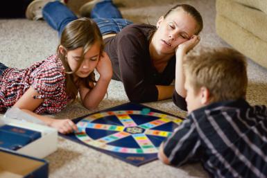 People play board games when they are bored.