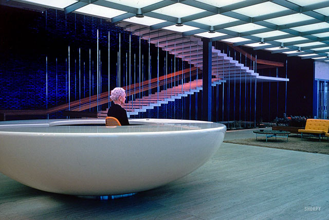 Reception Desk at General Motors Technical Center, 1965