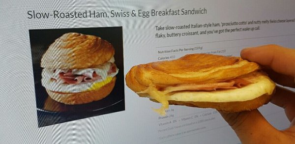 expectation vs reality slow roasted memes - SlowRoasted Ham, Swiss & Egg Breakfast Sandwich Take slowroasted Italianstyle ham prosciutto cotto and nutty mety Swisches flaky, buttery croissant and you've got the perfect wake up at e r Serving 1159 Nutritio
