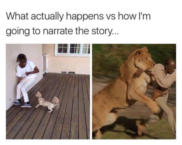 expectation vs reality actually happens vs how i narrate - What actually happens vs how I'm going to narrate the story...