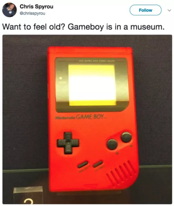 game boy - Chris Spyrou Want to feel old? Gameboy is in a museum. Nintendo Game Boy