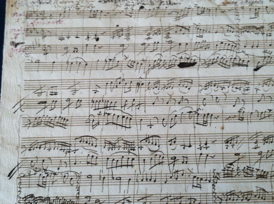 Original Mozart manuscript from 1771