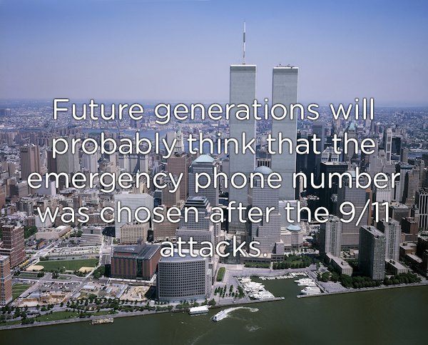 twin towers high resolution - Future generations will probably think that the emergency phone number was chosen after the 911 attacks. Le