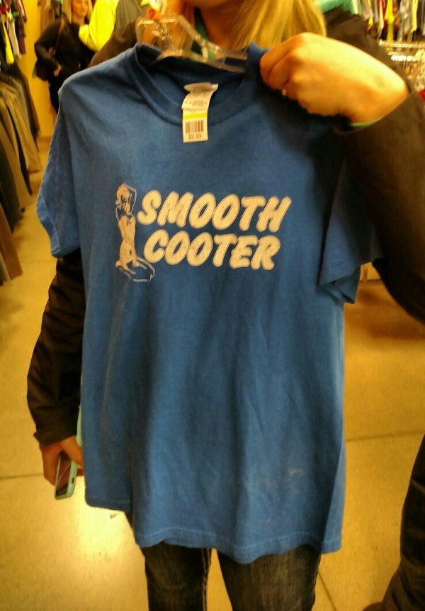 wtf thrift store find t shirt - Smooth Cooter