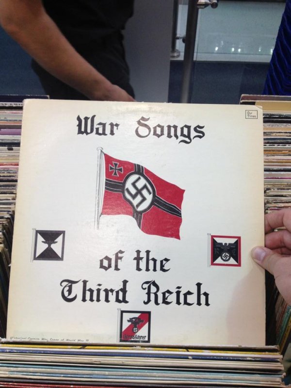 wtf thrift store find banner - War Songs of the Third Reich