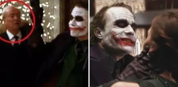While filming The Dark Knight, Michael Caine was so freaked out the first time he saw Heath Ledger’s Joker that he forgot his lines.