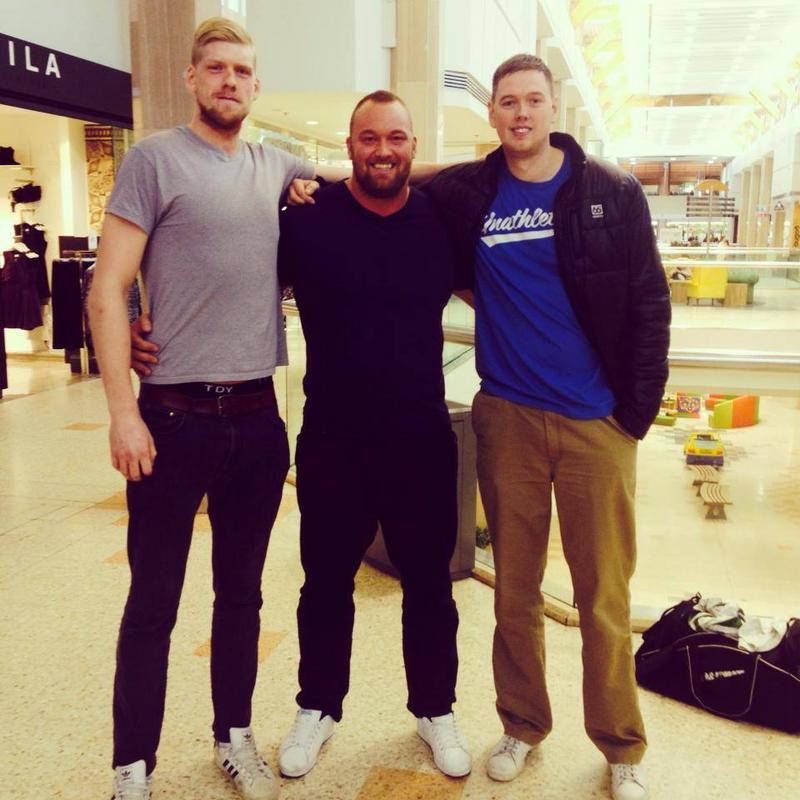 The Mountain (6′ 9″) Standing Next To His Brothers
