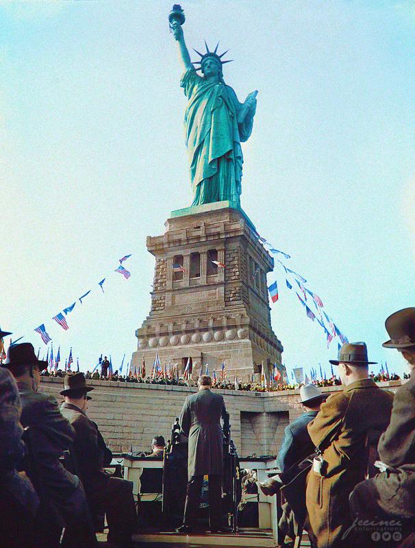 President Franklin Delano Roosevelt’s address on the 50th anniversary of the Statue of Liberty. October 28, 1936