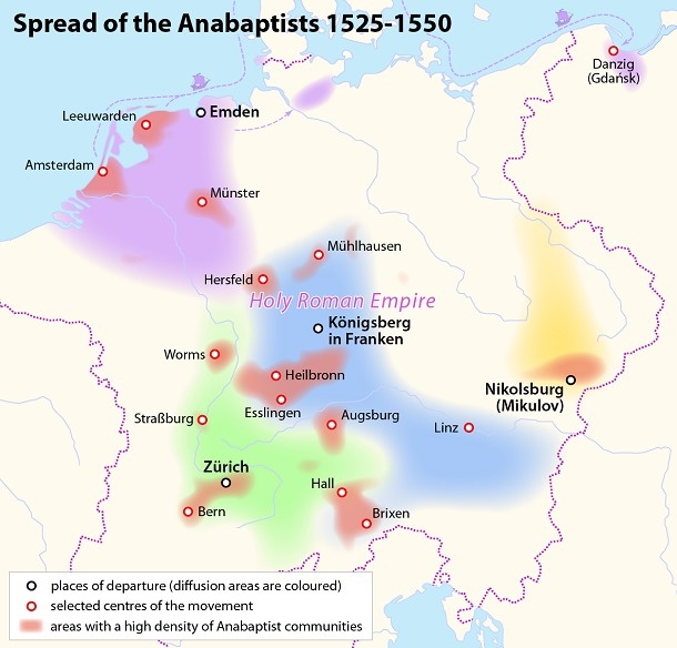 Anabaptism has been defined as a branch of Protestantism. The sect opposes the practise of baptism on an infant. In fact, Anabaptists argue baptisms can only take place once the individual confesses his or her faith.