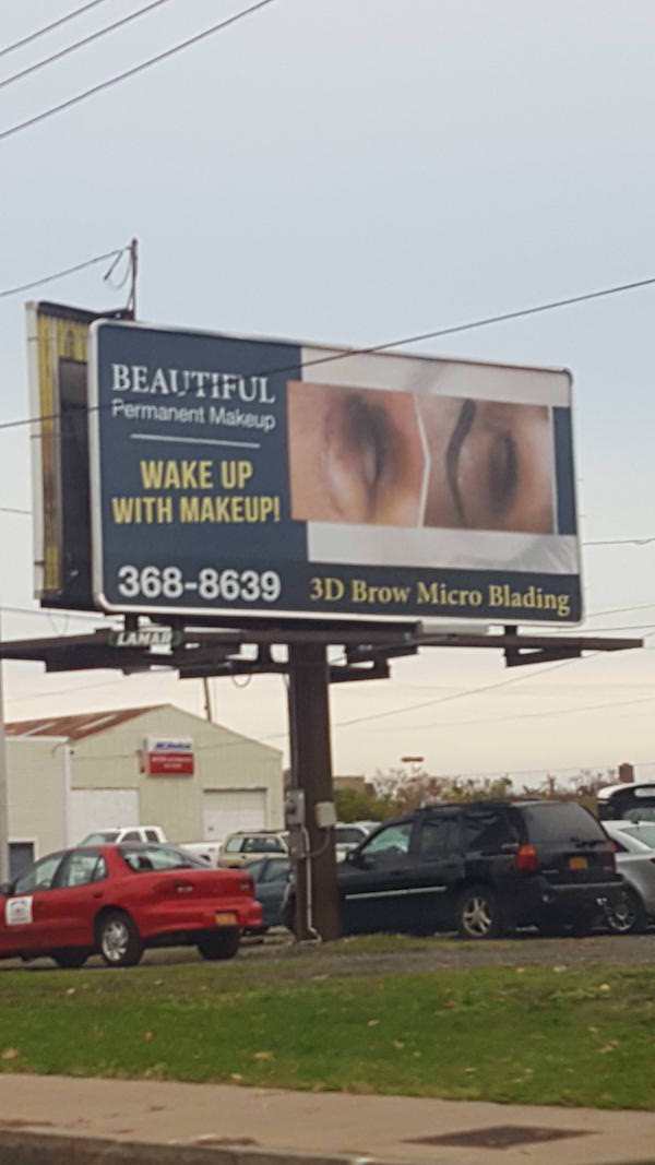 failed job billboard - Beautiful Permanent Makeup Wake Up With Makeupi 3688639 3D Brow Micro Blading
