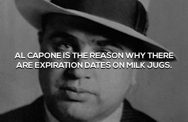 al capone portrait - Al Capone Is The Reason Why There Are Expiration Dates On Milk Jugs.