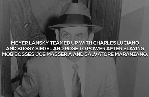 meyer lansky - Meyer Lansky Teamed Up With Charles Luciano And Bugsy Siegel And Rose To Power After Slaying Mob Bosses Joe Masseria And Salvatore Maranzano.
