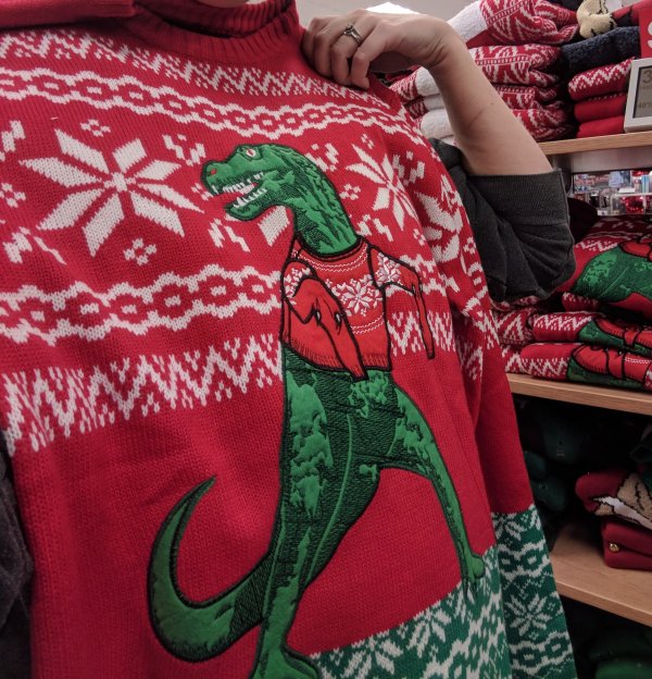 kohls dinosaur christmas sweater