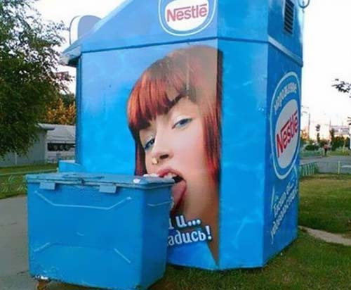 bad advertisement places - Nestle 10. !