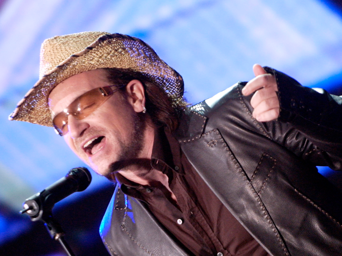 Bono bought a $1,500 plane ticket for his hat.