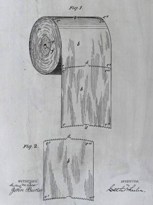 This patent on toilet paper, PROVING the correct way to hang the paper.