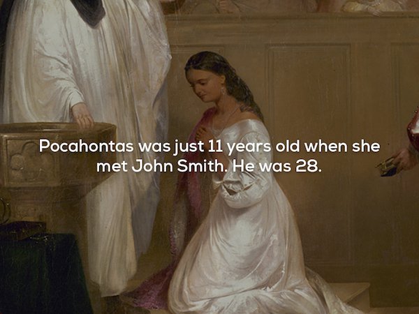 capitol rotunda - Pocahontas was just 11 years old when she met John Smith. He was 28.