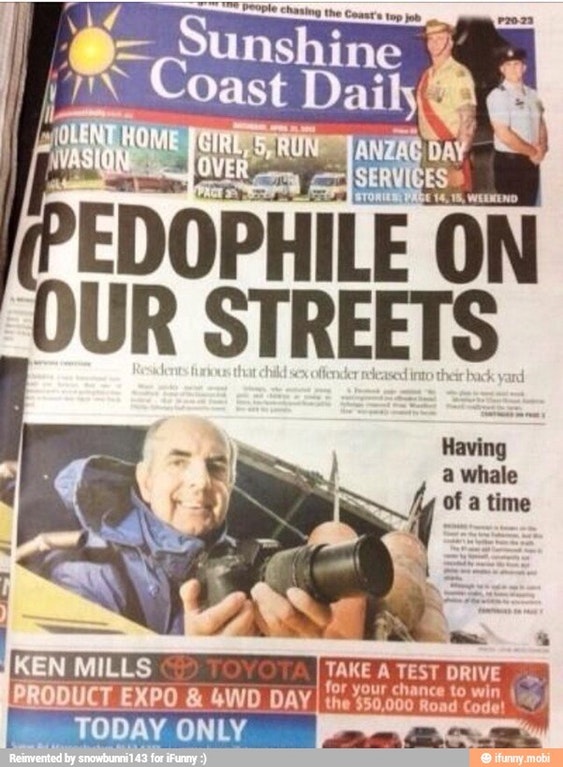 funny headlines today - the people chasing the Coast's Top Job P2023 Sunshine Coast Daik Molent Home Girl 5. Runanzag Day Wasion Services Wrcer S Stories Date 14, 15, Weekend Over Pedophile On Our Streets Residents nous that child sex offender deased into