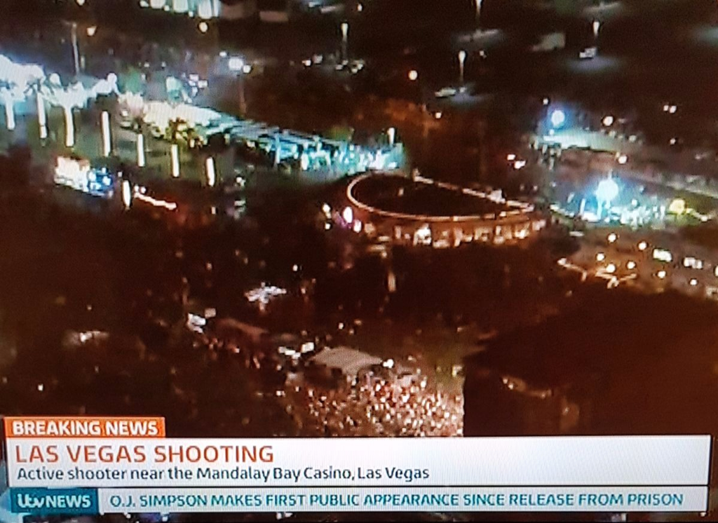 night - Breaking News Las Vegas Shooting Active shooter near the Mandalay Bay Casino, Las Vegas "Unnews Oj. Simpson Makes First Public Appearance Since Release From Prison