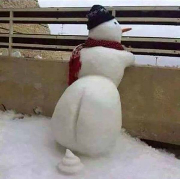 snowman buttcrack
