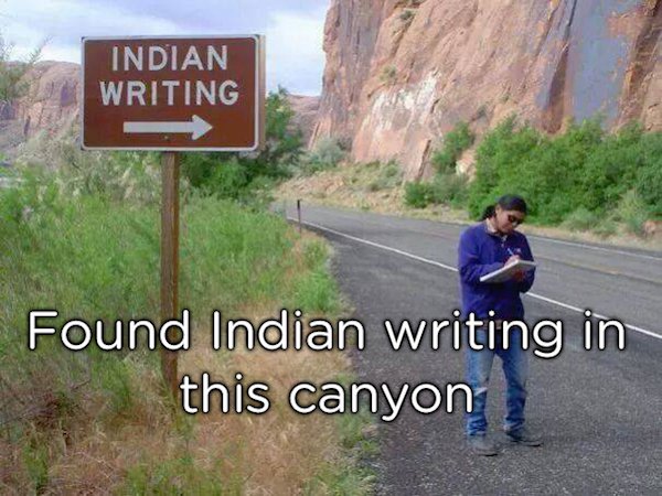 pun indian writing - Indian Writing Found Indian writing in this canyon