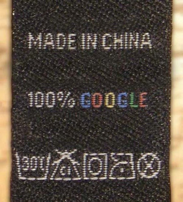 label - Made In China 100% Coogle WA020