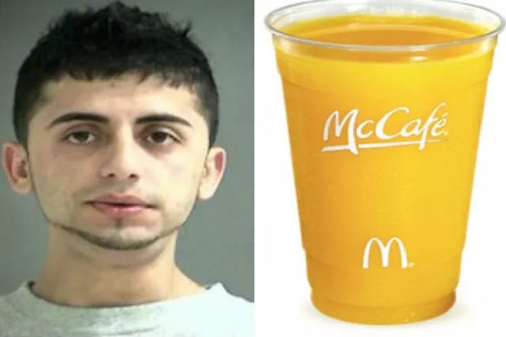 In 2009, Ray Osman called 911 when he didn't get his morning orange juice at the McDonald's drive-thru. The 20-year-old was pissed off that he took his food home, only to find that his orange juice was missing. He returned and called the cops, but he wasn't the only one; a McDonald's employee called to report Osman blocking the drive-thru lane and knocking on the windows. Instead of getting his O.J., Osman got sent to jail.