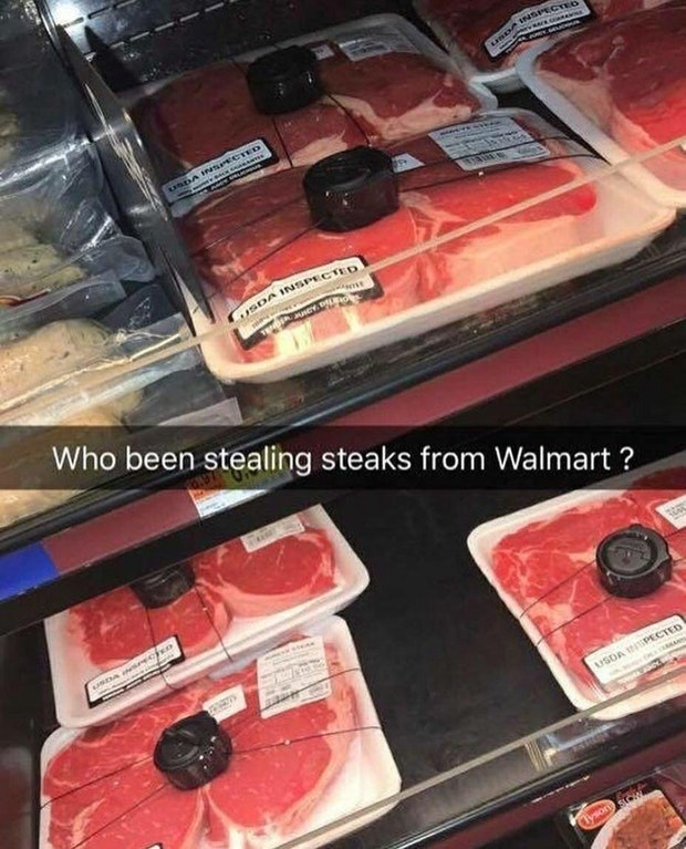 walmart spider wrap meat - Sda Inspect Who been stealing steaks from Walmart ? Pected Usor
