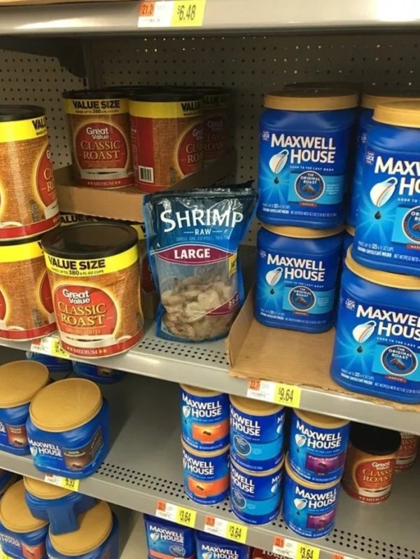 convenience food - Value Size Maxwell Classic Roast House Maxi Shrimp Raw Large Value Size Maxwell House 30 Greate Classic Roast Maxwei 2 Hous Ws Oh Wese Hous 354 May