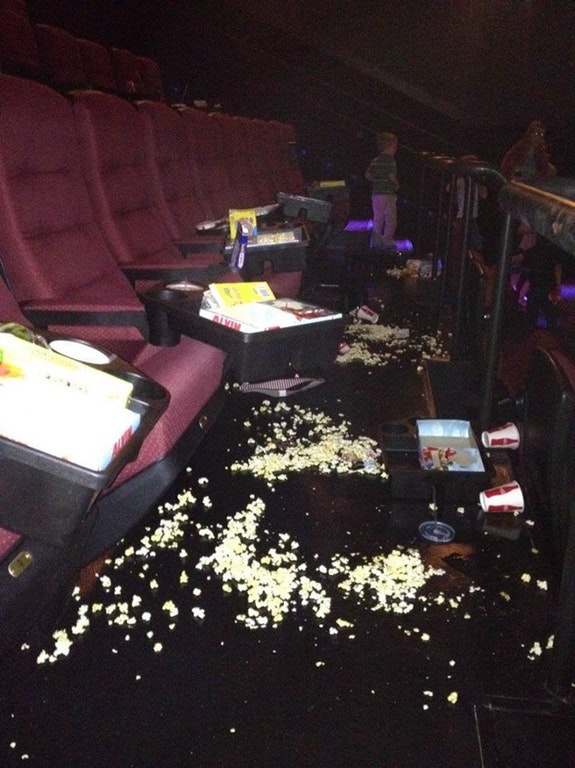 working at a movie theater