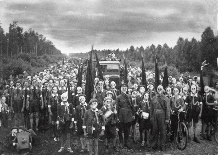 Leningrad Gas mask drill, 1939