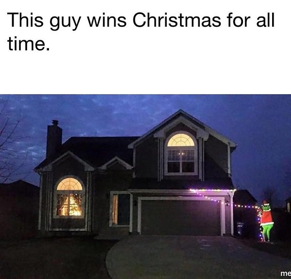 lazy christmas decorations - This guy wins Christmas for all time. me