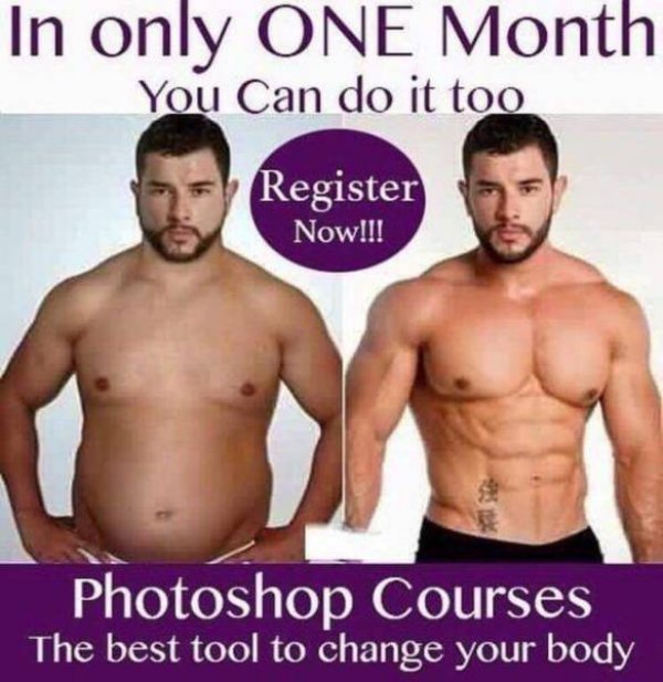 photoshop courses the best tool to change your body - In only One Month You Can do it too Register Now!!! Photoshop Courses The best tool to change your body